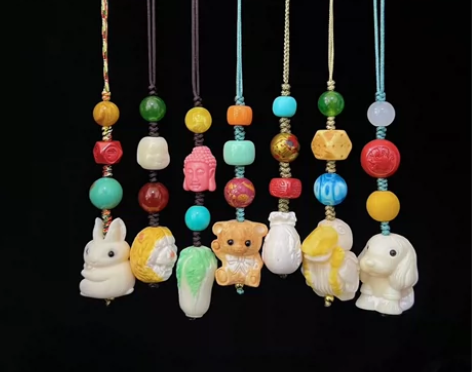 「精品根付车挂·包挂·钥匙扣」 ①｛如意兔...