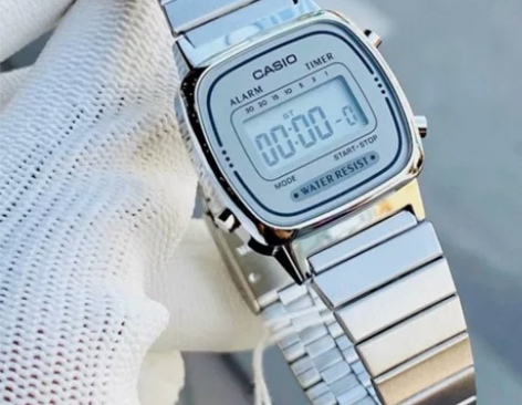 卡西欧CASIO 小银块 经典复古小方表得...