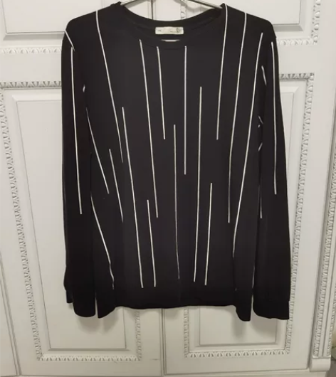 免费送，默契竖状条纹卫衣，默契黑色男士卫衣...