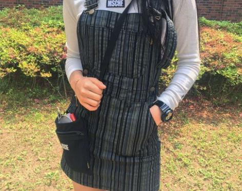 【MISS懵】自制MSCHF 竖条纹背带裙...