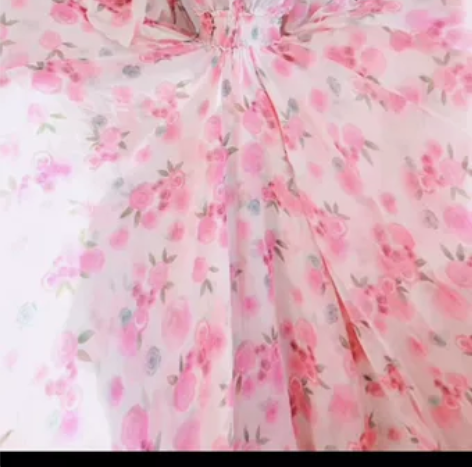 天丝印花雪纺丝滑柔顺定制高端大摆裙720度...