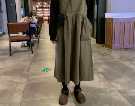 秒发Micaca韩国代购 自留卡其绿工装可...