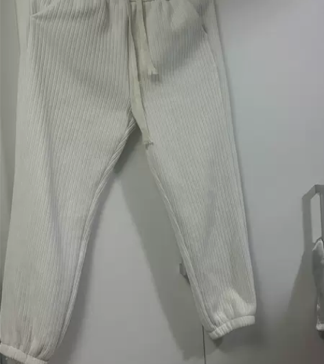 雪尼尔运动裤女宽松束脚休闲裤小个子加绒卫裤...