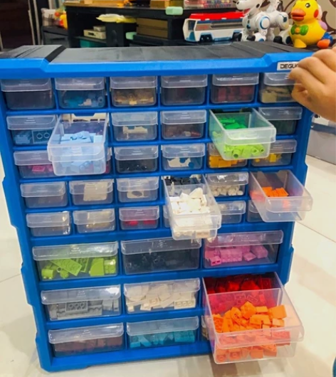 乐高收纳盒零件收纳盒抽屉簪娘收纳元件盒材料...