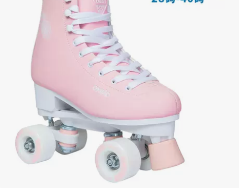 【火拼价】迪卡侬儿童成人女双排溜冰鞋花样轮...