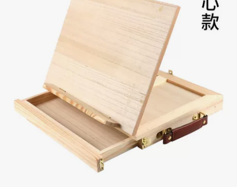 多功能收纳画架 画箱 桌面台式油画框画布板...