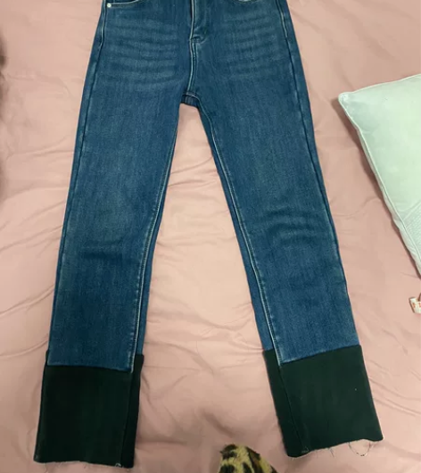 牛仔裤，烟管裤，牛仔蓝，加绒加厚款，S码，...