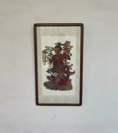 清代人物皮影 独占ao头 寓意为考试...