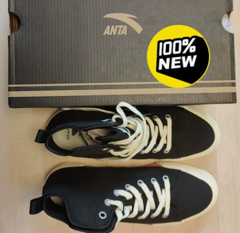 安踏帆布鞋，39码，高帮 生活系列-女硫化...