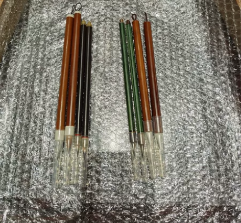 全新 精品紫狼毫小楷毛笔，绿檀木笔杆，内狼...