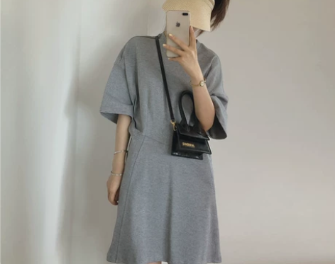 muzi 21夏/简约小众设计感棉质休闲运...