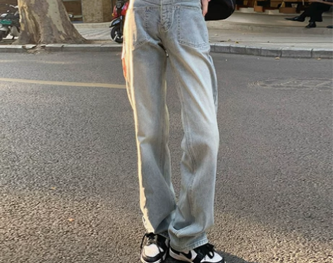 【暖心价】UYH高腰阔腿牛仔裤女2022秋...