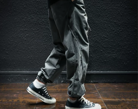 休闲裤 休闲裤子冬季加绒束脚工装裤男宽松加...