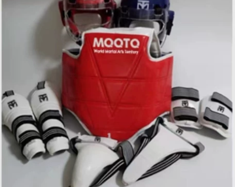 新跆拳道护具5件套，新买的用了1次，现在孩...