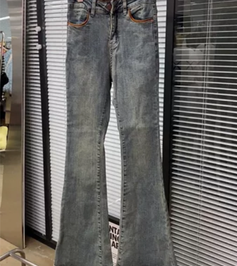 服装实体店铺清货喇叭牛仔裤 不加绒,S码,...