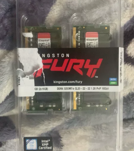 金士顿骇客DDR4 3200 16g内存条...