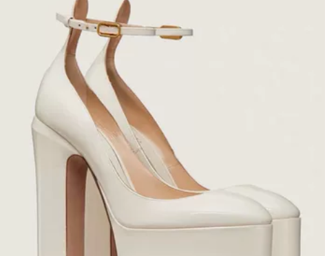 2022欧美新款超高跟防水台漆皮圆头单鞋外...