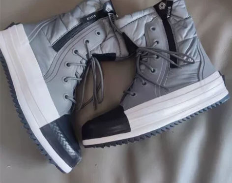 converse匡威加绒加厚高帮冬季女鞋C...