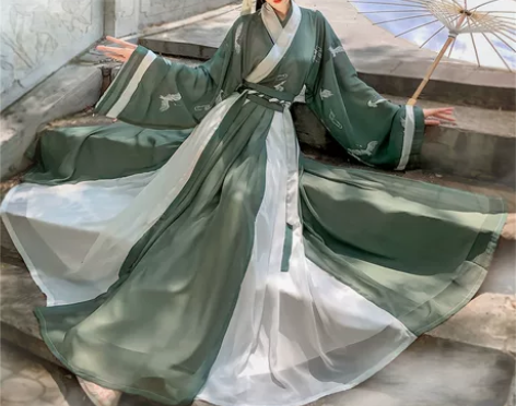 汉旭长安故里汉服女齐腰襦裙晋制交领三件套一...