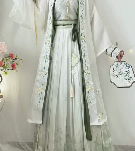 玉术原创汉服女【花意】宋制长干寺吊带飞机袖...