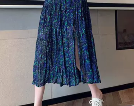 碎花半身裙女夏季2022新款薄款高腰显瘦百...