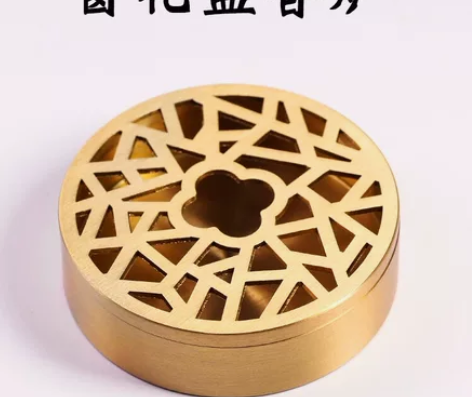 【年底清仓】黄铜窗花盘香炉家用室内香薰炉檀...