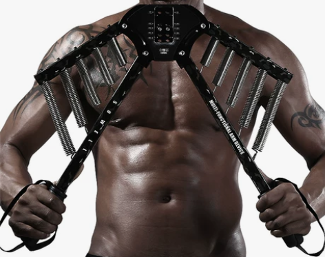 臂力器可调节扩胸器健身器材家用男练臂力棒2...