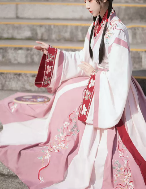 夕瑶赋春樱赠汉服女正品原创全套交领晋制中