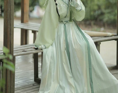 原创汉服女正品超仙 晋制一片式齐腰套装秋冬...