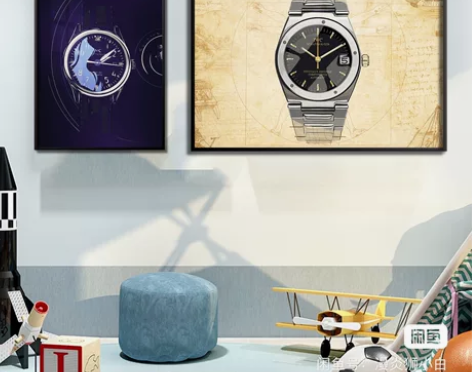 IWC万国手表挂画奢侈品钟表店铺表行专柜壁...