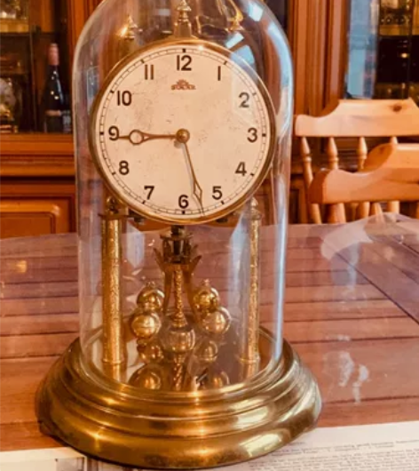 赫姆乐60年代古董400天座钟，德国阿柏直...