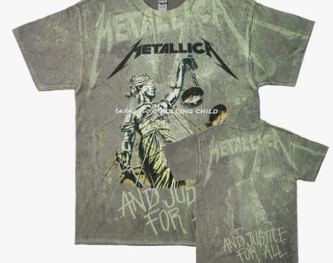 正版Metallica乐队复古vintag...