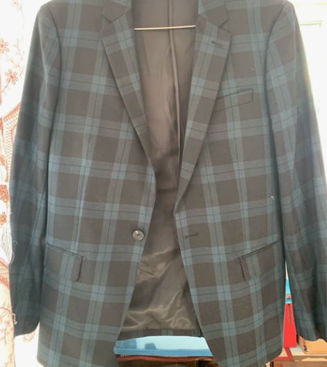 GXG男士西装，黑绿格纹，175号，全新带...