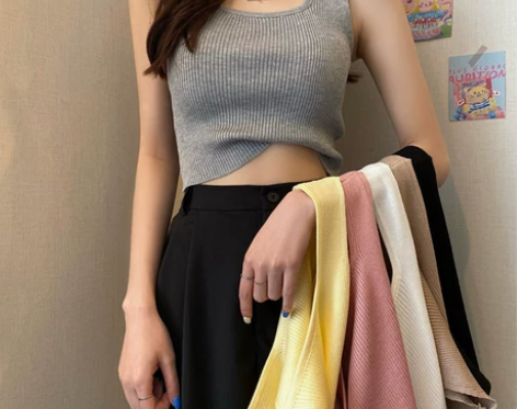 小吊带背心女夏外穿设计感小众纯欲辣妹内搭短...