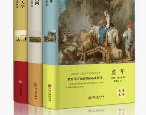 正版包邮 童年·在人间·我的大学 全三册高...