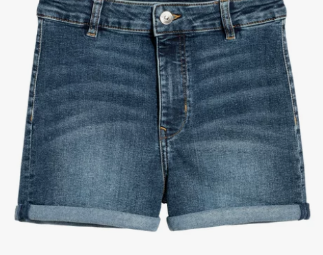 H&M DIVIDED女装弹力牛仔短裤 高...