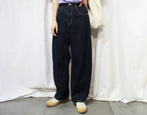 复古高腰显瘦直筒原浆做旧牛仔裤日系百搭BF...