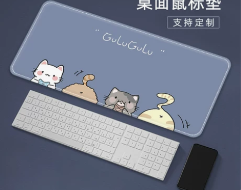 鼠标垫超大桌垫加厚可爱女键盘办公软垫游戏电...