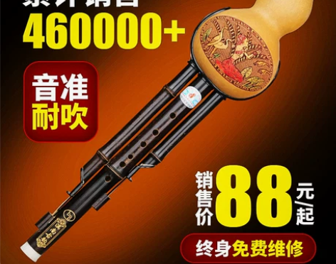 葫芦丝 葫芦丝初学 乐器 男女初学者C调...