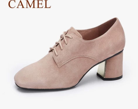 骆驼女鞋 秋季新品 简约时尚高跟鞋 休闲系...