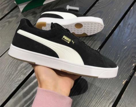经典黑白PUMA SUEDE S翻毛皮男鞋...