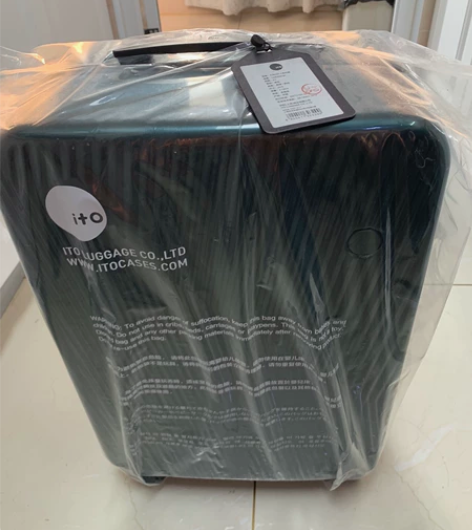 全新ITO伊凡稻旅行箱20寸硬皮深绿色斜纹...