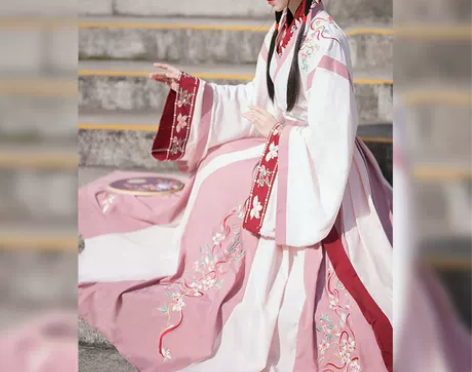 夕瑶赋正品原创春樱赠的汉服女夏魏晋套装交领...