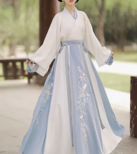 妃亦坊原创汉服女【云涧兔】晋制中国风交领齐...