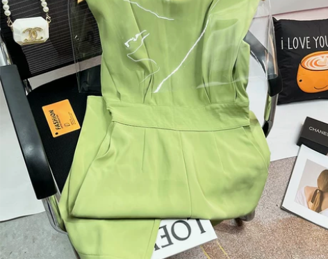 法式小众名媛无袖雪纺连体裤女2022夏季收...