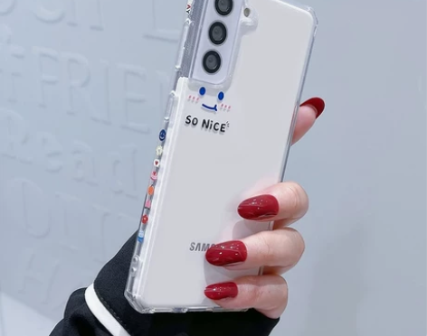 可爱笑脸三星s22手机壳简约s21卡通表情...