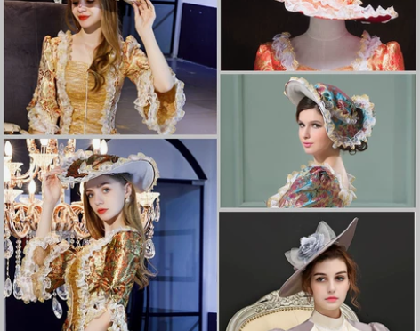 欧式宫廷帽公主帽演出帽舞台帽子造型头饰帽子...