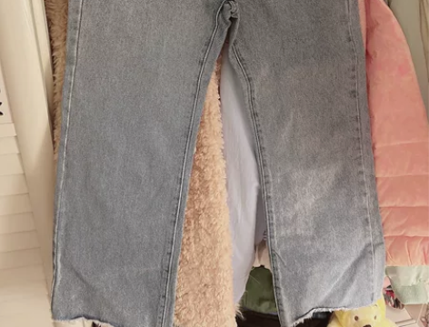 文墨蓝色牛仔裤 XS码正品
