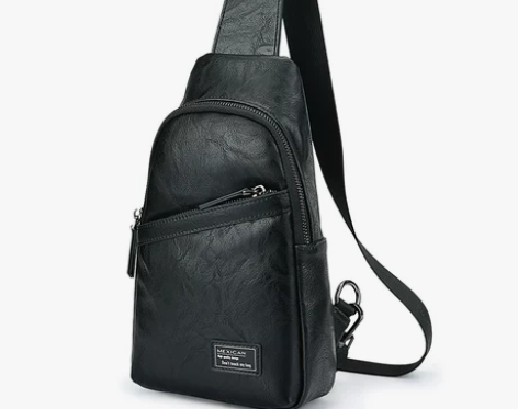 稻草人胸包男潮牌时尚潮流单肩包大容量运动休...