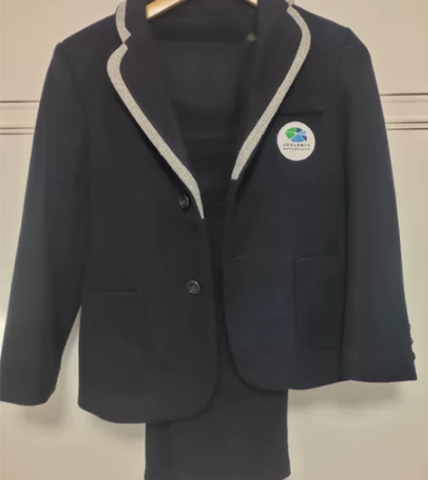 全新藏青色小学生毛呢校服秋冬装英伦风西装套...